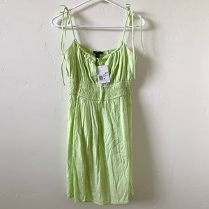 Forever 21 lime green pistachio tie strap sundress, size medium, NWT